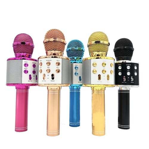 Portable Handheld Wireless Karaoke Microphone with LED Light