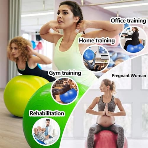 Heavy Duty Anti-Burst and Slip Resistant Exercise Yoga Ball