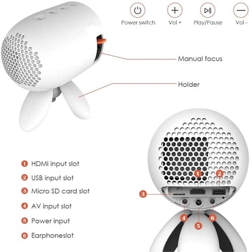 Portable LED Video Mini Projector