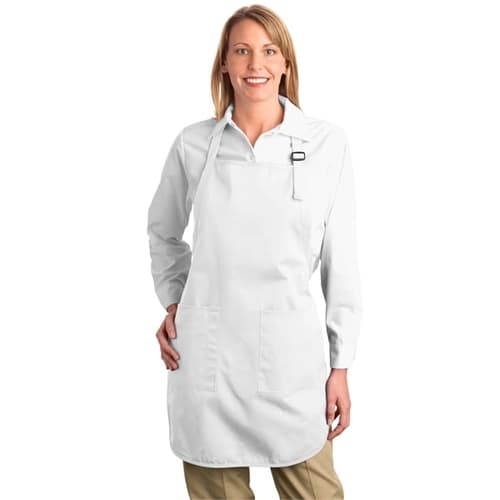Port Authority Full-Length Apron with Pockets.