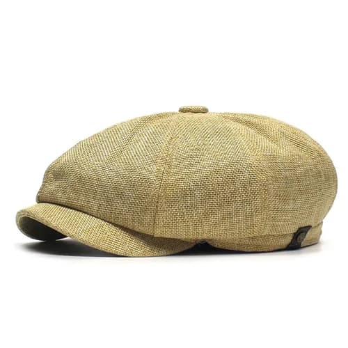 Men's Cotton and Linen Newsboy Cap