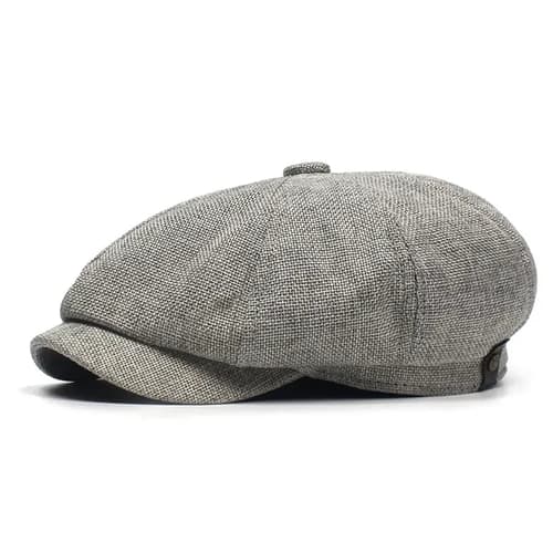 Men's Cotton and Linen Newsboy Cap