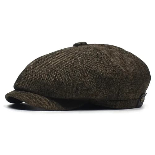 Men's Cotton and Linen Newsboy Cap