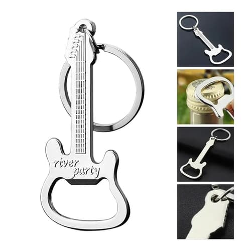 Metal Guitar Shape Key Chain