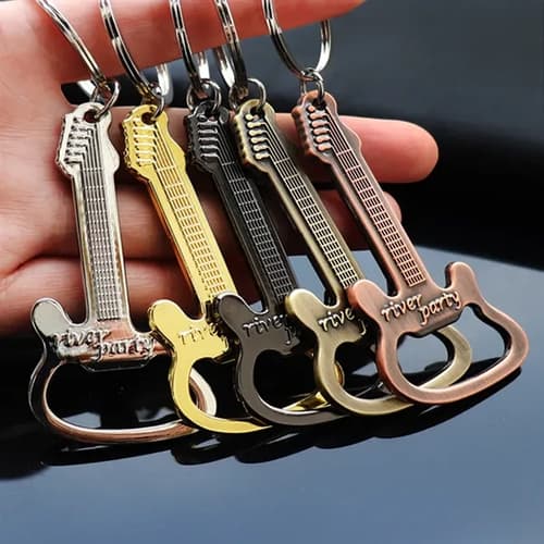 Metal Guitar Shape Key Chain