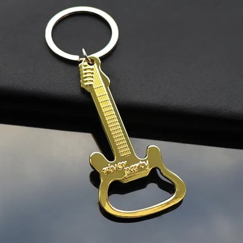 Metal Guitar Shape Key Chain