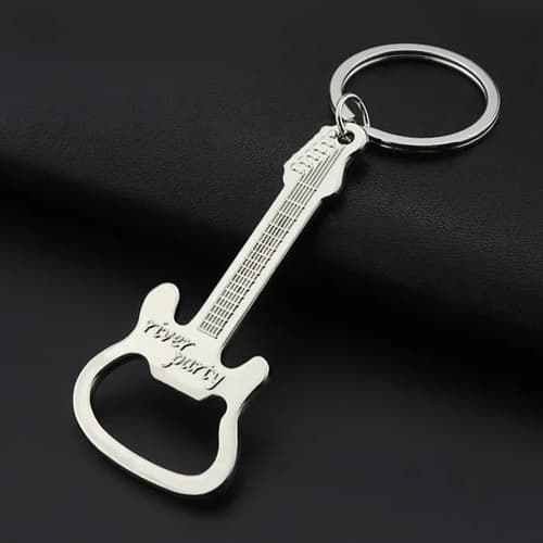 Metal Guitar Shape Key Chain