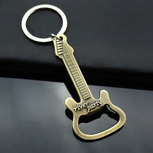 Metal Guitar Shape Key Chain