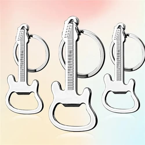 Metal Guitar Shape Key Chain