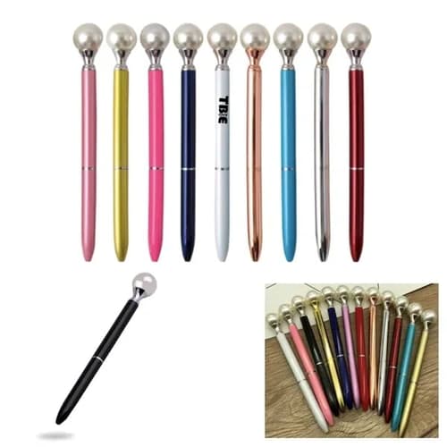 Big Pearl Metal Ballpoint Pen