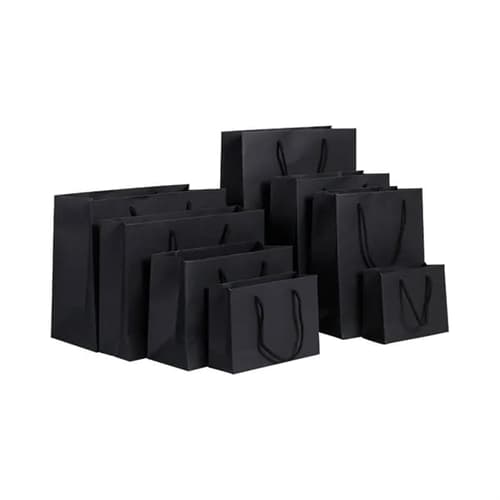 Premium Black Matte Paper Shopping bag