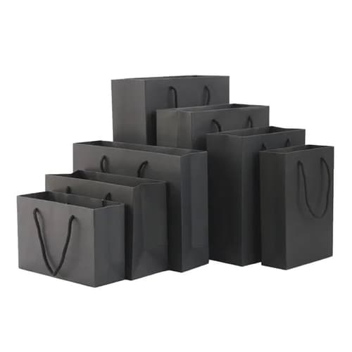 Premium Black Matte Paper Shopping bag