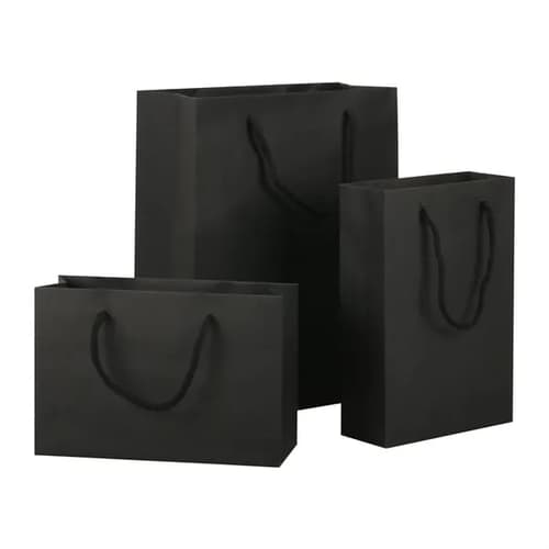 Premium Black Matte Paper Shopping bag
