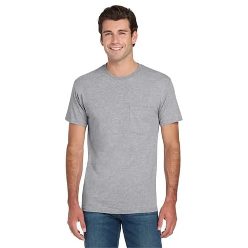 Jerzees - Dri-Power 50/50 Cotton/Poly Pocket T-Shirt.