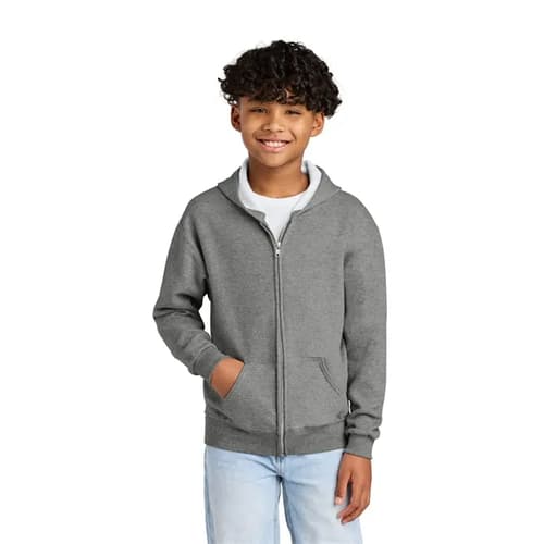 Jerzees - Youth NuBlend Full-Zip Hooded Sweatshirt.