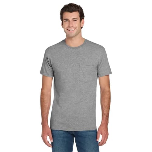 Jerzees - Dri-Power 50/50 Cotton/Poly Pocket T-Shirt.