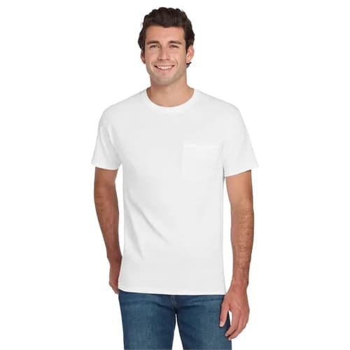 Jerzees - Dri-Power 50/50 Cotton/Poly Pocket T-Shirt.