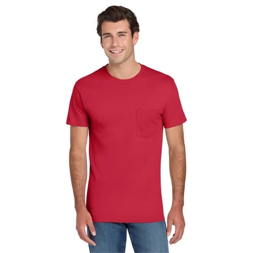Jerzees - Dri-Power 50/50 Cotton/Poly Pocket T-Shirt.