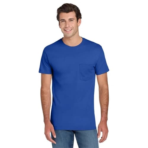 Jerzees - Dri-Power 50/50 Cotton/Poly Pocket T-Shirt.