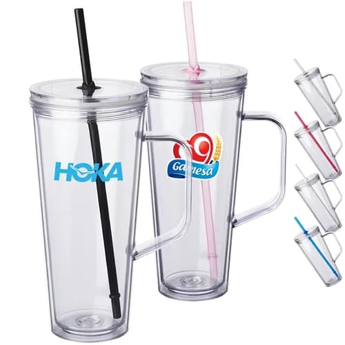 Plastic Tumbler with Handle 24 oz.