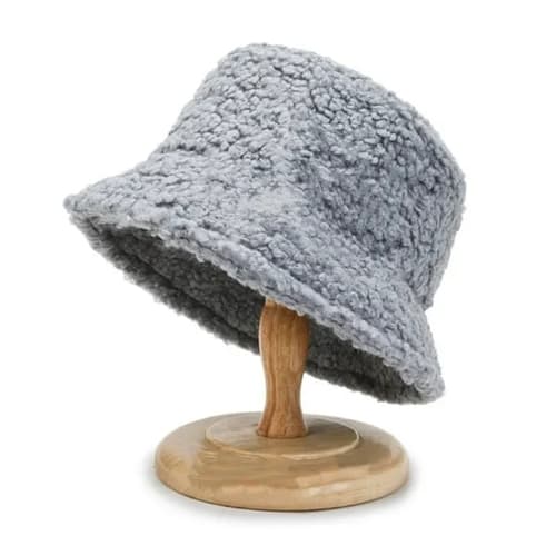 Warm Fleece Bucket Fisherman Hat for Winter