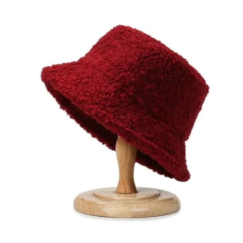 Warm Fleece Bucket Fisherman Hat for Winter