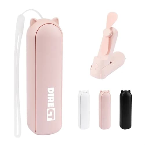 Personal USB Foldable Fan Mini Handheld  W/ Power Bank