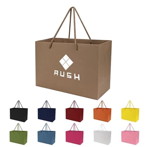 Kraft Paper Euro Shopping Tote Bag With Rope Handle