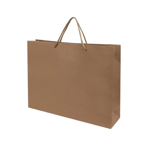 Natural Kraft Euro Tote Bag W/ Rope Handle 15.7"x11.8"x6"