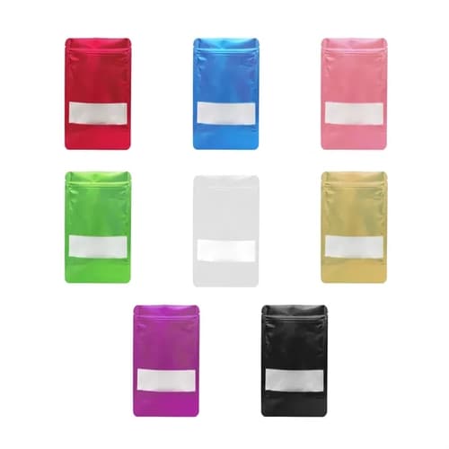 Aluminum Foil Stand Up Ziplock Food Packaging Bag 4.7"x7.9"