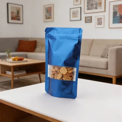 Aluminum Foil Stand Up Ziplock Food Packaging Bag 4.7"x7.9"