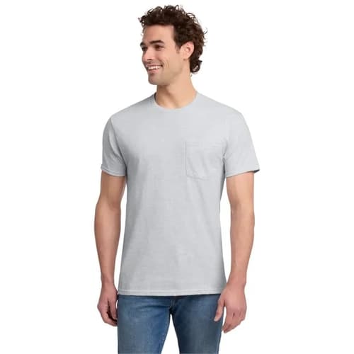 Jerzees - Dri-Power 50/50 Cotton/Poly Pocket T-Shirt.