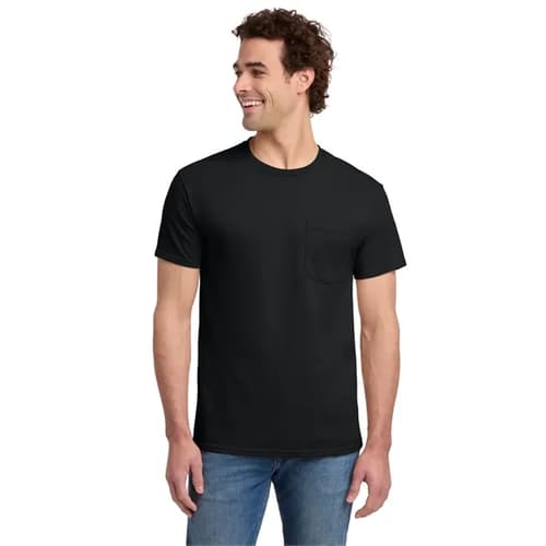 Jerzees - Dri-Power 50/50 Cotton/Poly Pocket T-Shirt.