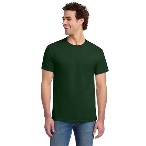 Jerzees - Dri-Power 50/50 Cotton/Poly Pocket T-Shirt.