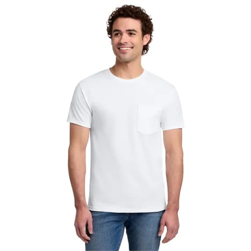 Jerzees - Dri-Power 50/50 Cotton/Poly Pocket T-Shirt.