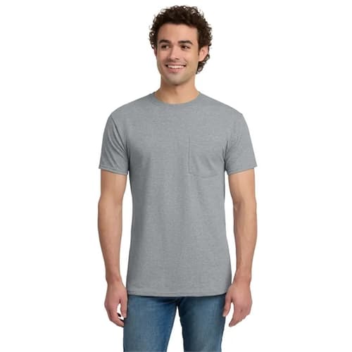 Jerzees - Dri-Power 50/50 Cotton/Poly Pocket T-Shirt.
