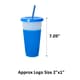 Reusable Color Changing Plastic Cups W/Lid And Straws