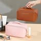 Upgrade Pu Leather Travel Cosmetic Bag Makeup Toiletry Case