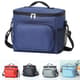 Crossbody Oxford Cloth Lunch Bag Thermal Flatware Meal Tote